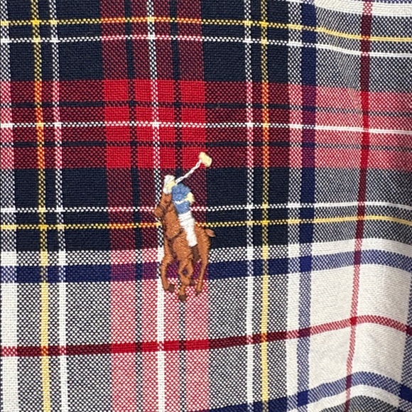 Ralph Lauren Classic Fit Button-Down Oxford Plaid Shirt/ Size Large - Picture 3 of 9